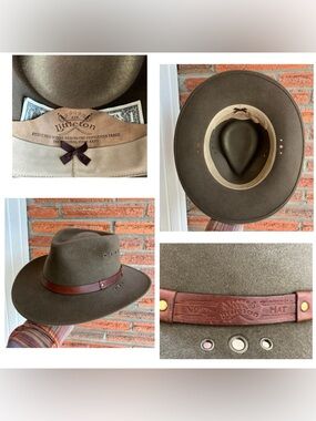 SOLD Col. Littleton No 2 Western Fedora Khaki Traveller Hat Size 7 3/8